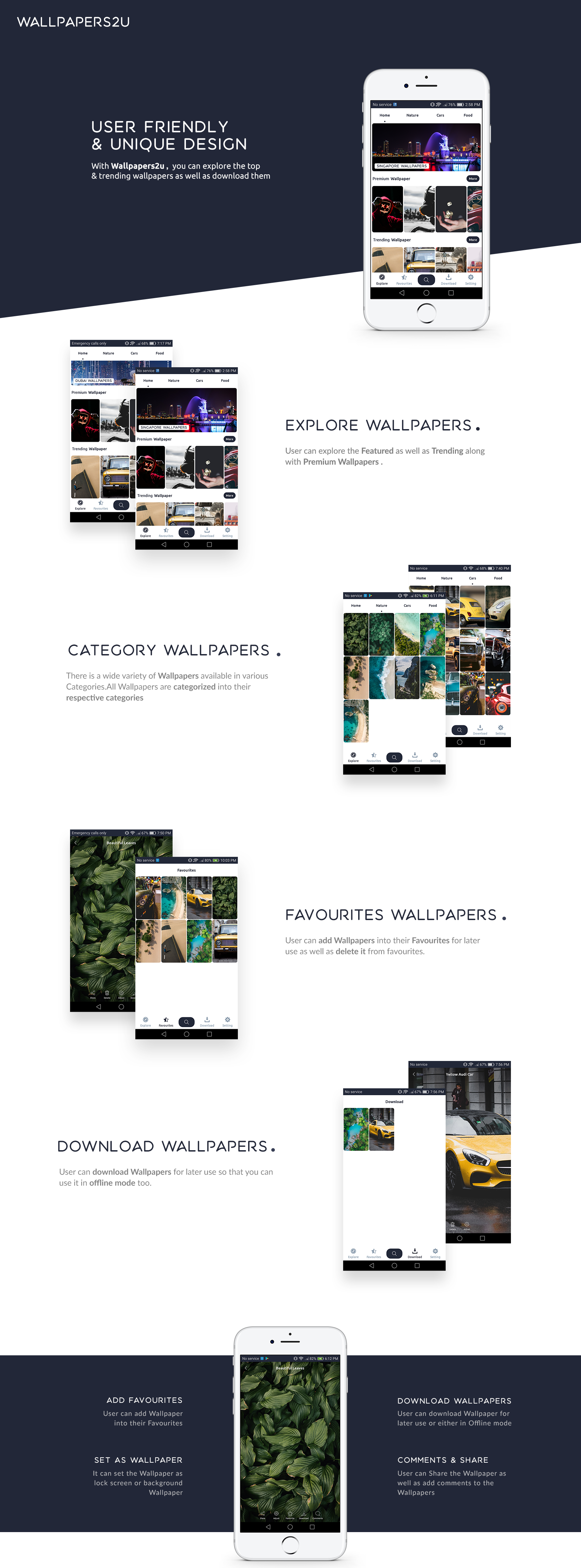 Wallpapers2u - Complete Wallpaper app with Admin Panel - 1